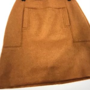 LOFT Camel Wool Mini Skirt